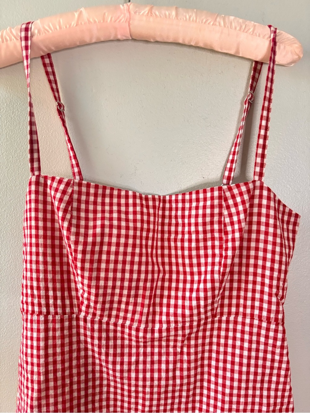 Brandy Melville Red Gingham Mini Dress OS Coquette - Picture 3 of 6
